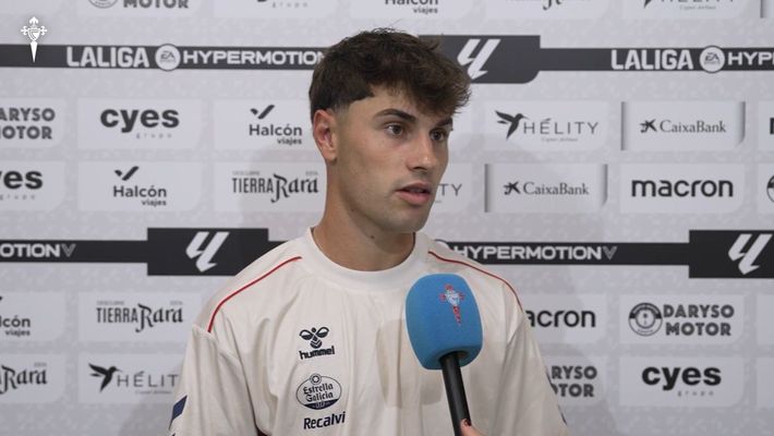 El futbolista del Celta Fortuna Adri� Capdevila, tras el triunfo ante el Ceuta.