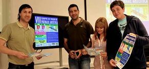 Ib�n Garc�a, Casti�eira, Rebeca D�az y Mar�a G�mez presentaron ayer el campus de patinaje art�stico.