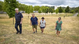 El parque de Tafisa, en Pontevedra, de zona verde a «un erial»