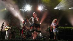 Imagen de archivo de una actuaci�n de Crystal Fighters en Castrelos, en Vigo. 