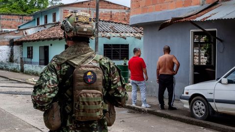 Un agente de la polica militar colombiana, en una imagen de archivo.