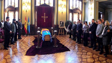 Capilla ardiente del que fuera presidente del Principado entre 1999 y 2011, Vicente lvarez Areces