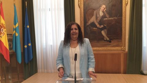 Mar�a Pineda, concejala de Hacienda del Ayuntamiento de Gij�n, el 21 de junio de 2022.
