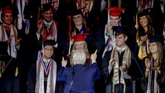 Donald Trump, durante su discurso ante estudiantes de la Universidad de Alabama
