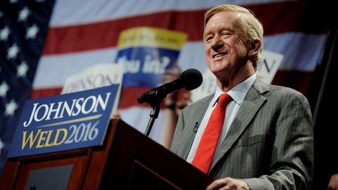 Bill Weld, durante un mitin en Nueva York en la campaa del 2016