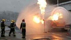 Simulacro accidente con mercanc�as peligrosas de La Grela