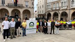 Presentaci�n de la nueva adjudicataria ayer en la Praza Maior.