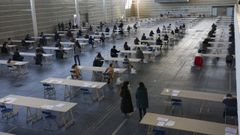 Imagen de archivo de un examen para plazas de administrativo en el Concello de Pontevedra, celebrado en el Recinto Ferial