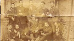 Un grupo de ferroviarios alemanes; a la izquierda, Gustavo Becker, v�ctima de la represi�n en la guerra civil