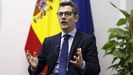 El ministro de la Presidencia, F�lix Bola�os, este mi�rcoles, en el palacio de la Moncloa