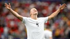 Erling Haaland festeja el triunfo n�rdico.