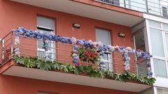 Las hortensias fueron el elemento com�n en muchas de las fachadas de la villa