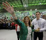 Susana D�az acapar� todo el protagonismo y Pedro S�nchez qued� en segundo plano. 