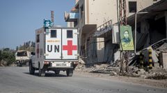 Una ambulancia de Naciones Unidas, en una localidad al sur de L�bano, en una imagen de archivo.