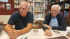 Lu�s Pas�n (a la derecha), durante la charla con los alumnos argentinos