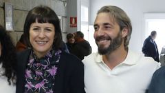 Rubn Colmenero (derecha), al lado de Ana Pontn en un acto en Vilar de Santos.