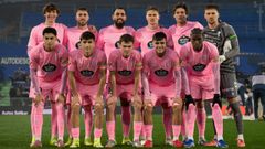 Formaci�n inicial del Celta ante el Getafe este domingo en el Coliseum.