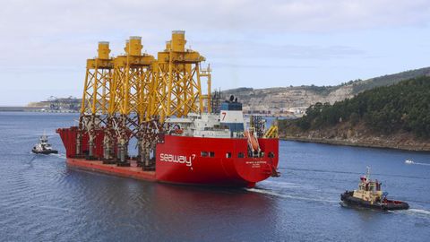 La e�lica marina ?en la imagen, de archivo, salida de piezas hacia un parque franc�s? es vector de crecimiento.