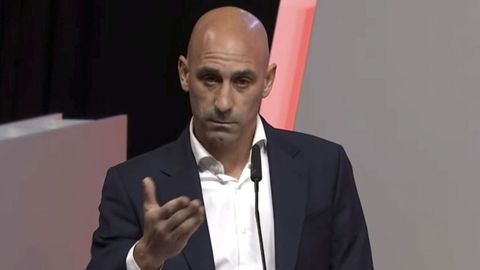 Imagen de Luis Rubiales durante la Asamblea Extraordinaria en la que no dimiti