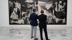 El Rey de España visita junto a Obama el Museo Reina Sofía en Madrid