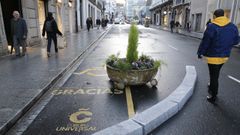 La calle Compostela fue cerrada al tr�fico para facilitar las compras navide�as