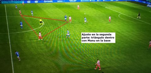 Imagen 5: Ajuste en la disposici�n t�ctica en el segundo tiempo