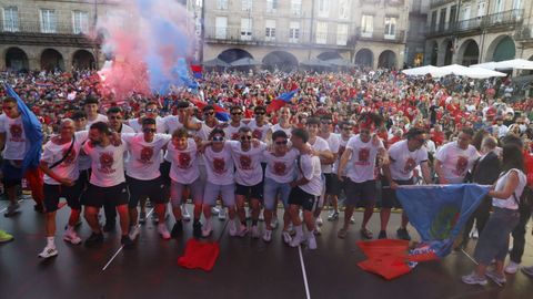 As&iacute; fue la celebraci&oacute;n en la ciudad del ascenso a Primera Federaci&oacute;n de la Uni&oacute;n Deportiva Ourense