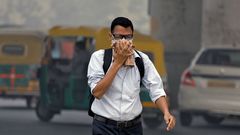 La contaminacin en Delhi paraliza la ciudad.Los conductores tuvieron que ir al trabajo a pi