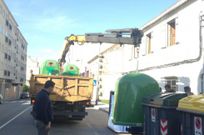 La renovaci�n de contenedores de vidrio se inici� ayer en A Bandeira.