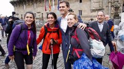 Albert Rivera, hoy en Santiago con unos peregrinos