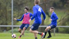 Pin�n en un entrenamiento con el Vetusta