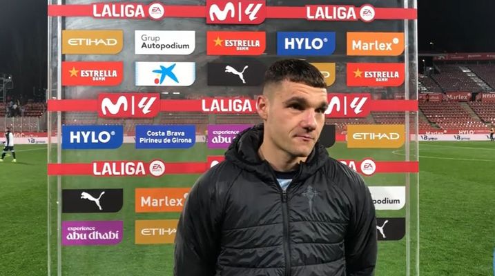 El jugador de Celta�Ferran Jutgl�, tras el partido ante el Girona.