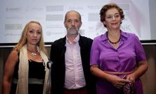 P�rez, Med�n y Viturro, en la presentaci�n del torneo. 