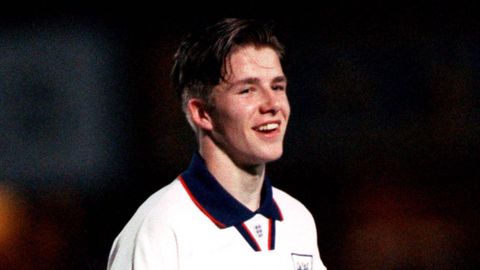 Debutó en el Manchester United en septiembre de 1992. En la imagen, Un joven David Beckham en el año 1993
