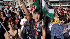 Los universitarios marchan en A Coru�a por la paz en Gaza