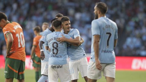 El Celta se impuso al Valencia en el enfrentamiento m�s reciente entre ambos en Bala�dos.