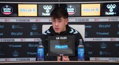 El jugador del Celta Fortuna Pablo Meix�s, tras el partido ante el Zamora.