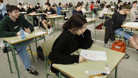 Segunda jornada de los exámenes de la PAU en el IES Vilar Ponte, en Viveiro