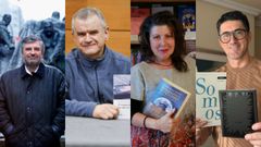 Os escritores Manuel Bragado, Duarte Correa, Carmen Blanco Sanjurjo e Luis Valle