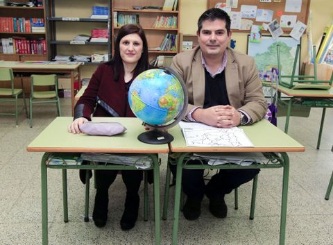 F�tima Abal y Xurxo Charl�n volvieron al Magari�os, donde compartieron aula hasta octavo. 