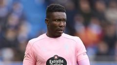 Joseph Aidoo, durante su participacin en el Alavs-Celta.