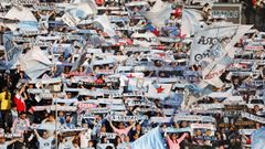 Aficionados del Celta, en un partido en Bala�dos.