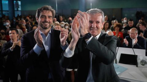 Diego Calvo y Alfonso Rueda, esta tarde en el acto en Palexco