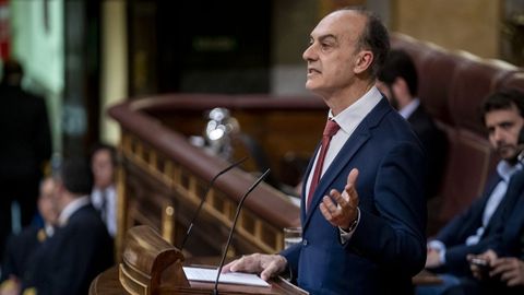 El diputado del PSOE, Alfredo Sancho, durante su intervencin en el Congreso