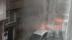 Arde un veh�culo en el Agra do Orz�n