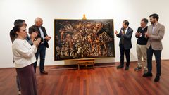 El alcalde Abel Caballero mostr� el cuadro recientemente adquirido