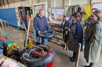 Visita del delegado de la Xunta al punto de control del marisqueo