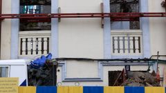Obras en un edificio del centro de Lugo