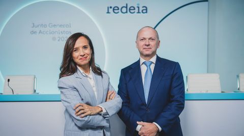 La presidenta de Redeia, Beatriz Corredor, y su consejero delegado, Roberto Garc�a-Merino