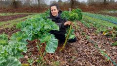 Amanda Lpez cultiva hortalizas variadas en fincas de la parroquia de Goiriz.